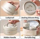 Portable Thermal Bento Lunch Box Set Insulated Lunch Container Stainless Steel K
