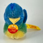 Steiff Bird Lora 033179 - Mini Mohair Animal - Brass Button   2 Tags Germany
