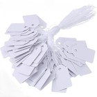Garage Sale Price Tags Size  5 Blank White Merchandise Hang String Strung