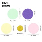 100pcs Round Confetti Glitter Confetti Table Decor 1x1inch 5 Colors