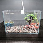 Fish Tank Decor- Small Bonsai Trees With Faux Moss- Aquarium Decoration Aqua    