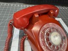 Vintage Bell System Western Electric Rotary Dial Desk Telephone 500  Dark Red