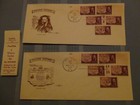 Us   946 Pulitzer 3 Cent Set Of 5 Pent Arts Cachet Unaddressed Fdc W label   10 