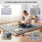 Full Size Grey Japanese Roll-up Futon Mattress 80   54   3 4  With Storage Bag