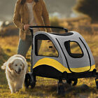 Folding Portable Dog Stroller Pet Pushchair Collapsible Dog Travel Crate For Car