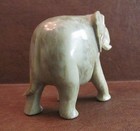Vintage 5  Hand Carved Green Soap Stone Elephant India Sculpture 3 4 Lbs