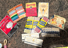 Lot Antique Vintage Sewing  Scissors  Needles  Thread  Lace  Thimble   Buttons