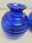 2- Vintage Cobalt Blue Glass Vase 1960 s Made In Usa  176 