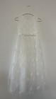 Girls White Sleeveless Formal Dress Floral Applique Tulle Skirt Communion