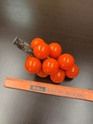 Mid Century Modern Opaque Orange Lucite Grapes  Rare Color 