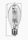 400-watt Metal Halide Light Bulb Ed28 Clear E39 Mogul Base Hid   1-pack 