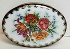 Vintage Daher New York Floral Oval Tin Made In England 6 25x2 5 