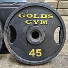 Gold   s Gym Olympic 45 Lb Grip Weight Plates 2x45lb Total 90 Lbs