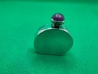 Vintage Hand Made In Mexico Sterling Silver Amethyst Stopper Perfume Bottle