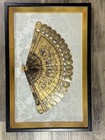 Chinese Qing Dynasty Brise Fan Circa 19th Century Framed