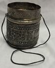 Antique Burmese Hammered Repousse Solid Silver Betel Box