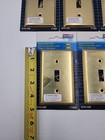 Antique Solid Brass Single Switch Plate New Old Stock Nos V1988 Lot Of 5