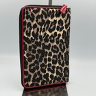 Coach Notebook Cover Planner Agenda Canvas Red Animal Print Silver Hardware