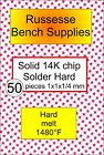 50 Of Solid 14k Gold Solder Chips Jewelry Repair Hard Melt 1480   Hard Yellow 