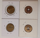New York City  Nyc Transit Authority Lot Of 4 Vintage Subway Tokens 