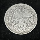 1849 A France 5 Francs Silver Coin