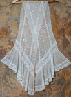 Lace Shawl Veil Antique Embroidery Embroidered Textile 