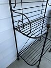 Vintage French 4 Tier Bronze Iron Bakers Rack