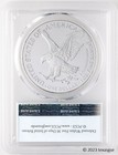 2023  1 Silver American Eagle First Strike Pcgs Ms70 - Blue Flag Label
