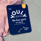 Youly Pet Dog Dress Small Costume Orange Pink Collared Neckline Puffy Sleeves