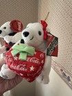 1997 Coca Cola Polar Bear Plush With Tag  Argyle Shirt  Plush Toy Ornament