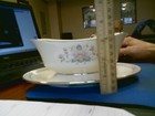 Lenox Charleston Gravy Boat   Attached Underplate