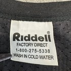 Vintage Riddell Football Jersey Boys M Black Crop Graphic Nylon Usa Made 90s