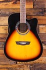 Washburn Wa90ce Dreadnought Acoustic-electric Guitar Vintage Tobacco Sunburst -