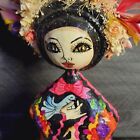 Vintage Paper Mache Doll Abelardo Ruiz Flower Doves Mexican Folk Art Signed 10 