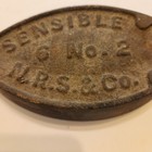 Antique No 2 Sensible Iron 6  Nrs And Co No Handle Punk Primitive Cast Iron