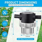 Dreyoo 2 Pieces Water Pump Strainer 3 8 Id Hose Barb  Mesh Inch  Black