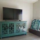 Brand New     63   Teal Sideboard Buffet Accent Wood Console  Credenza Tv Stand