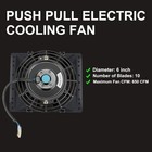 6   Inch Small Slim Push Pull Electric Cooling Fan 650cfm Radiator Oil Cooler