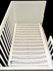 White Convertible Baby Crib Toddler Bed Adjustable Side