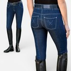 Goode Rider Vogue Equestrian Jeans Womens 30l Long Full Seat Breech Dark Blue