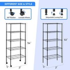 5-tier Storage Shelves 21  W X 12  D X 54  H Wire Metal Shelving Unit Black