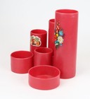 Vintage  Red Modular Desk Organizer  Tidy Tubs