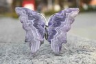 3 6  Natural Dream Amethyst Carved Butterfly Reiki Crystal Skull Decor Gift 1pc