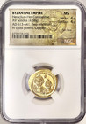 Gold Av Solidus Heraclius   Her  Constantine Byzantine Empire 613-641 Ad Ngc Ms