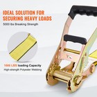 4pcs Ratchet Tie Down Straps Cargo Lashing Belt Metal Buckle Car Motorcycle
