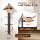 Cowboy Hat Rack For Wall  Cowboy Hat Holder Wall Mount Holds Up To 4 Hats  Woode
