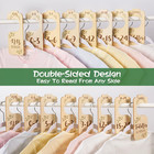 Baby Closet Dividers For Clothes Organizer - Set Of 8 Wooden Size Hangers  Newbo