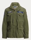 Nwt Polo Ralph Lauren Olive Green Herringbone Military Patch Iconic Field Jacket