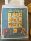 Vintage 1960s Fisher-price Pop-up-pal Chime Phone Sound Works