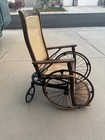 Antique Wicker wooden  Wheelchair-good Condition  Circa 1860-1910 